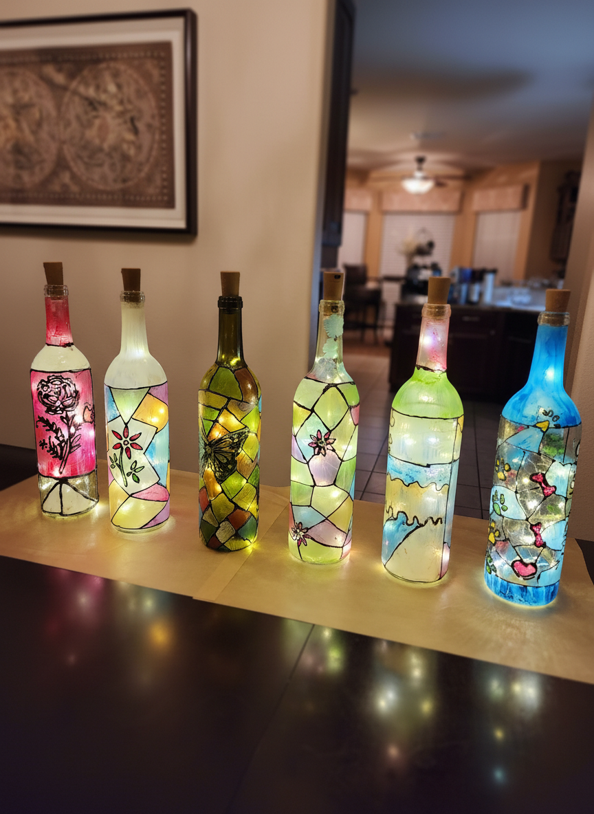 Stain Glass Wine Bottle Class